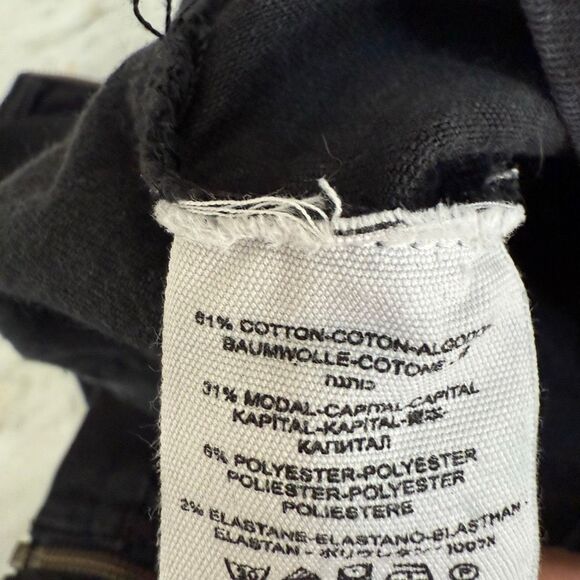 Free People front zip black denim dress overalls size 8 stretch - Picture 5 of 7